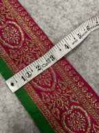 Pink Banarasi Pure Silk Vintage Border Lace ( 1 Mtr )