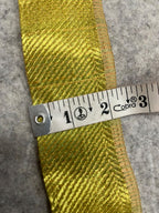 IL2B126102211 Yellow Banarasi Pure Silk Vintage Border Lace