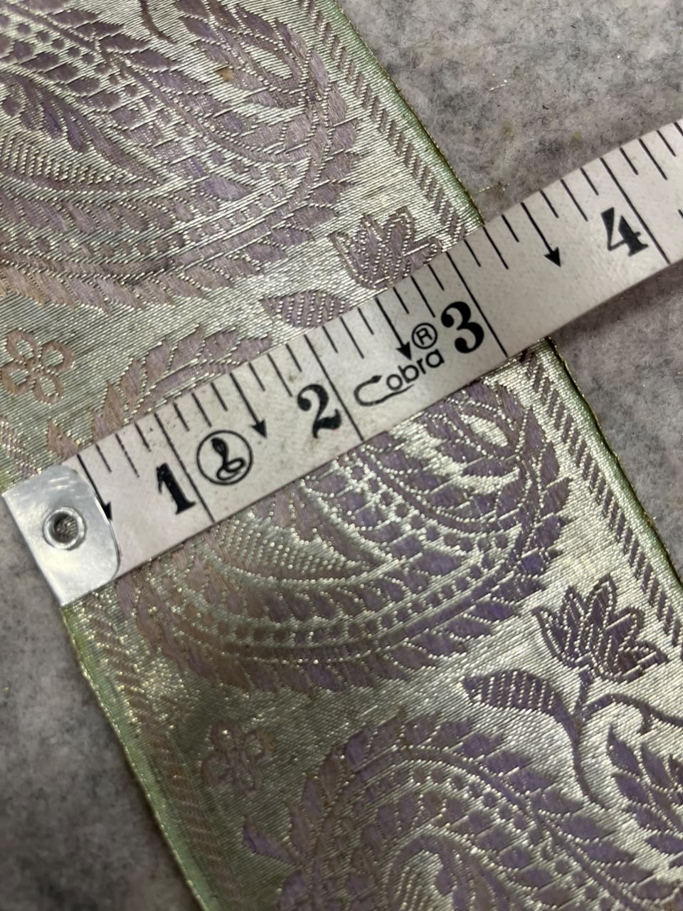Pastel Banarasi Pure Silk Vintage Border Lace ( 1 Mtr )