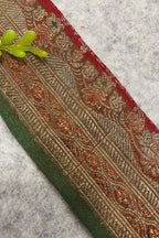 Orange Banarasi Pure Silk Vintage Border Lace ( 1 Mtr )