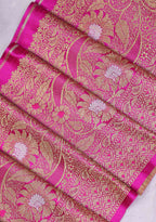 Pink Banarasi Silk Lace ( 1 Mtr ) - Luxurion World