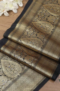 Elegant Black Banarasi Silk Lace - 0.5 Mtr - Luxurion World