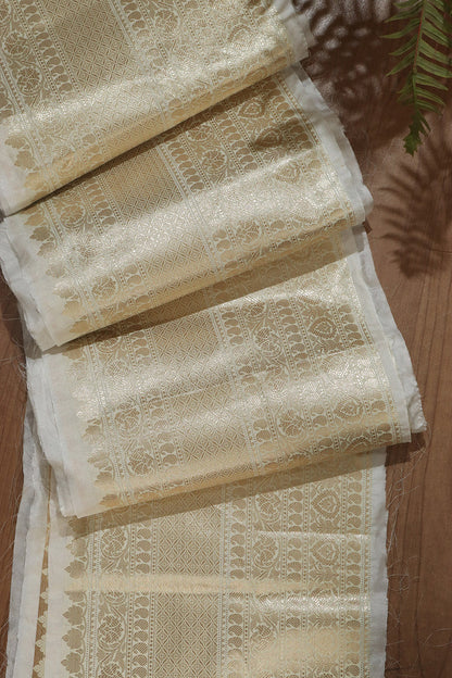 Exquisite Dyeable Banarasi Silk Lace - 0.75 Mtr - Luxurion World