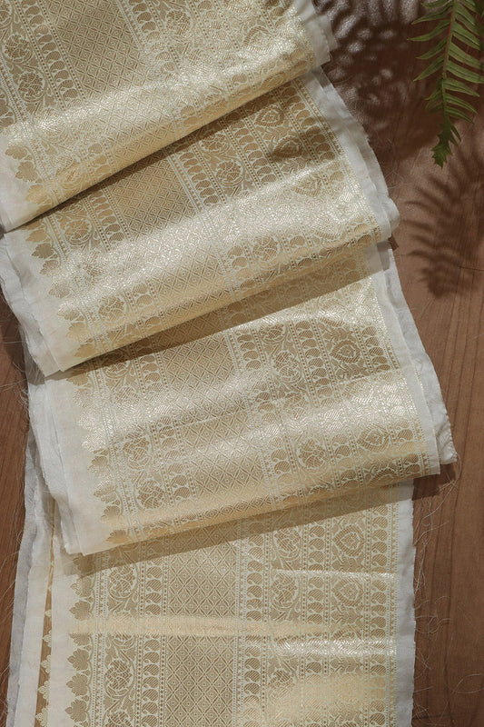 Exquisite Dyeable Banarasi Silk Lace - 0.75 Mtr - Luxurion World