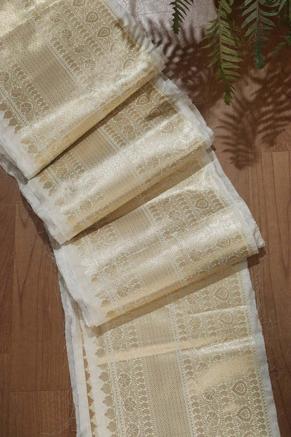 Exquisite Dyeable Banarasi Silk Lace - 0.75 Mtr - Luxurion World
