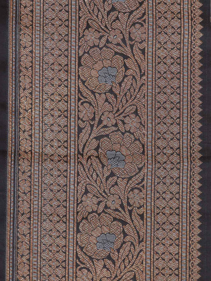 Black Banarasi Silk Lace ( 1 Mtr ) - Luxurion World