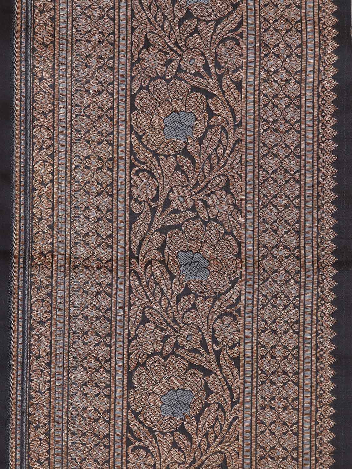 Black Banarasi Silk Lace ( 4 Mtr ) - Luxurion World