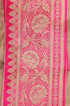 Elegant Pink Banarasi Silk Lace ( 0.5 Mtr ) - Luxurion World