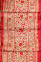 Elegant Red Banarasi Silk Lace ( 0.5 Mtr ) - Luxurion World