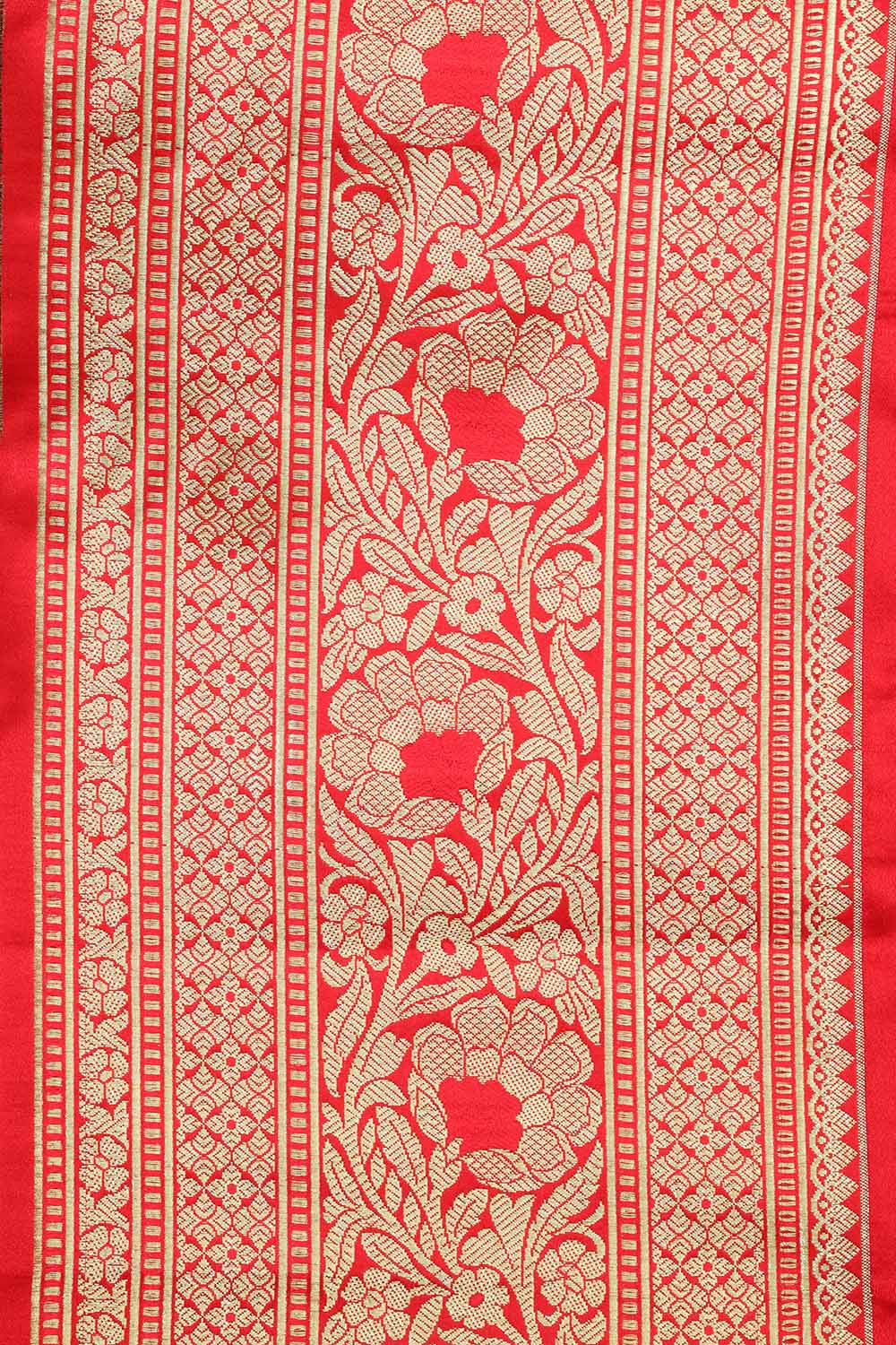 Elegant Red Banarasi Silk Lace ( 0.5 Mtr ) - Luxurion World