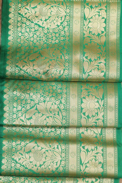 Exquisite Green Banarasi Silk Lace: A Timeless Elegance ( 1 Mtr ) - Luxurion World