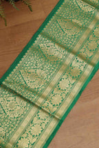 Exquisite Green Banarasi Silk Lace ( 1 Mtr ) - Luxurion World