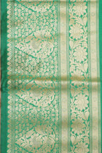 Exquisite Green Banarasi Silk Lace ( 1 Mtr ) - Luxurion World