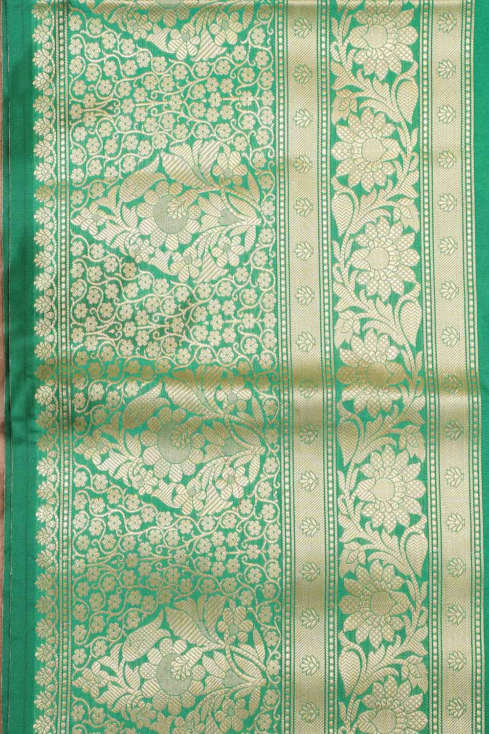 Exquisite Green Banarasi Silk Lace ( 1 Mtr ) - Luxurion World