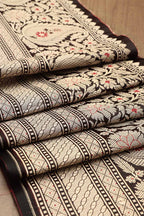 Stunning Maroon Banarasi Silk Lace ( 1 Mtr ) - Luxurion World