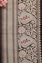 Stunning Maroon Banarasi Silk Lace ( 1 Mtr ) - Luxurion World