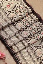 Stunning Maroon Banarasi Silk Lace ( 1 Mtr ) - Luxurion World