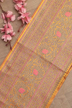 Yellow Banarasi Silk Lace ( 1 Mtr ) - Luxurion World