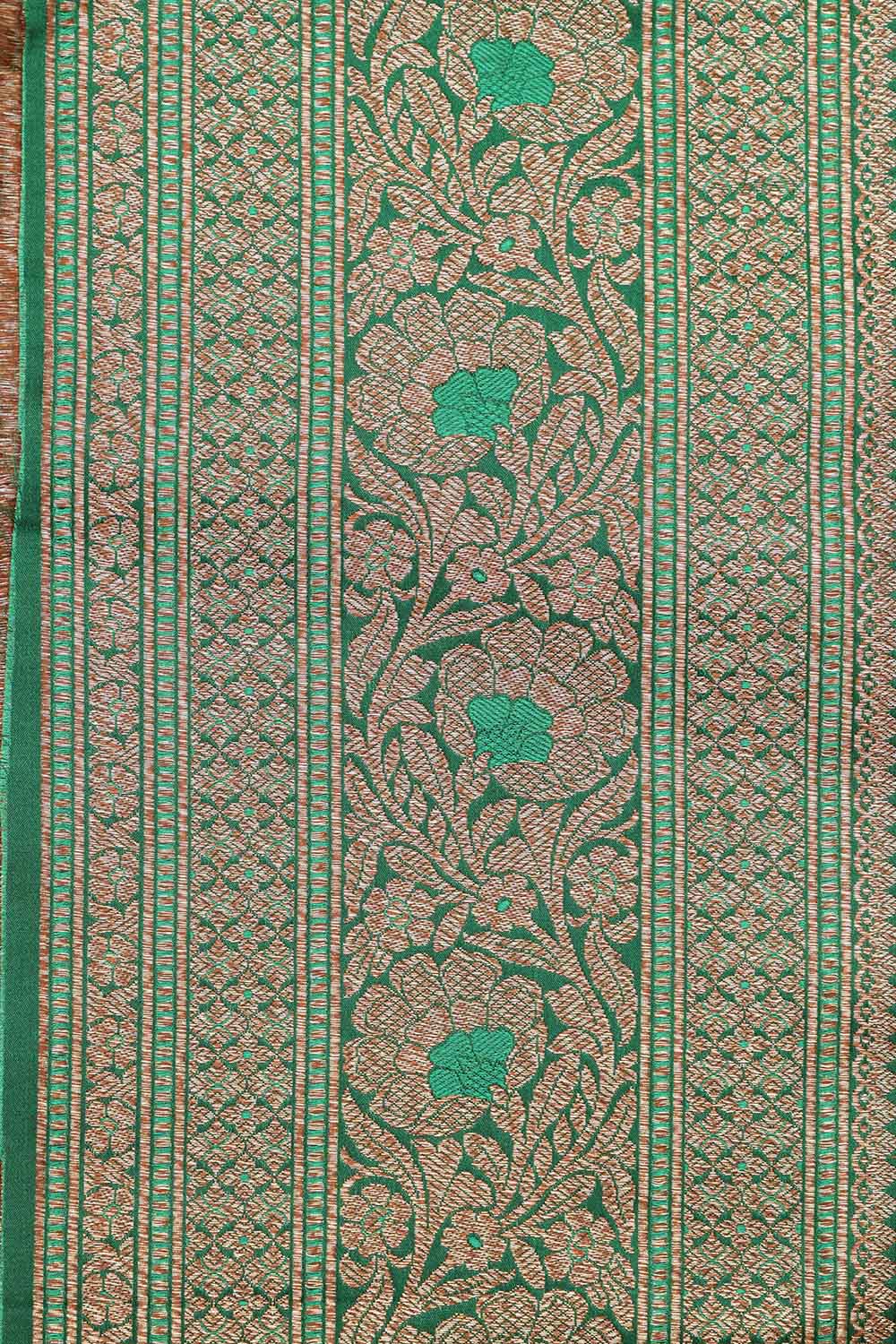 Green Banarasi Silk Lace ( 1 Mtr ) - Luxurion World