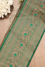 Green Banarasi Silk Lace ( 1 Mtr ) - Luxurion World