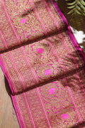 Stunning Purple Banarasi Silk Lace ( 0.75 mtr) - Luxurion World