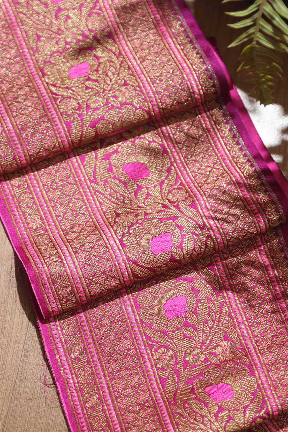 Stunning Purple Banarasi Silk Lace ( 0.75 mtr) - Luxurion World