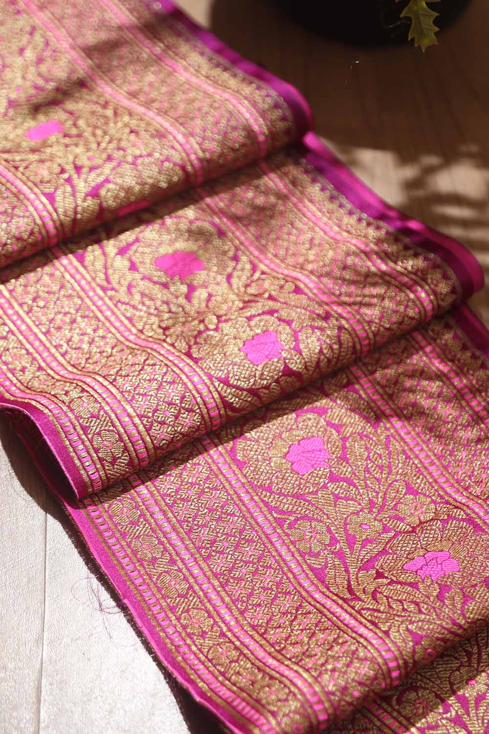 Stunning Purple Banarasi Silk Lace ( 0.75 mtr) - Luxurion World