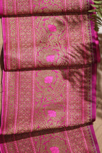Stunning Purple Banarasi Silk Lace ( 0.75 mtr) - Luxurion World