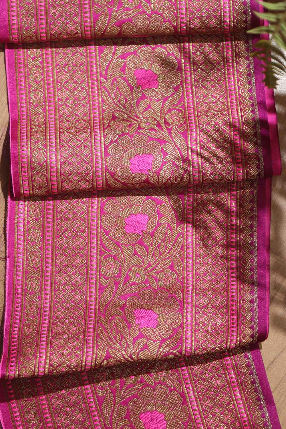 Stunning Purple Banarasi Silk Lace ( 0.75 mtr) - Luxurion World