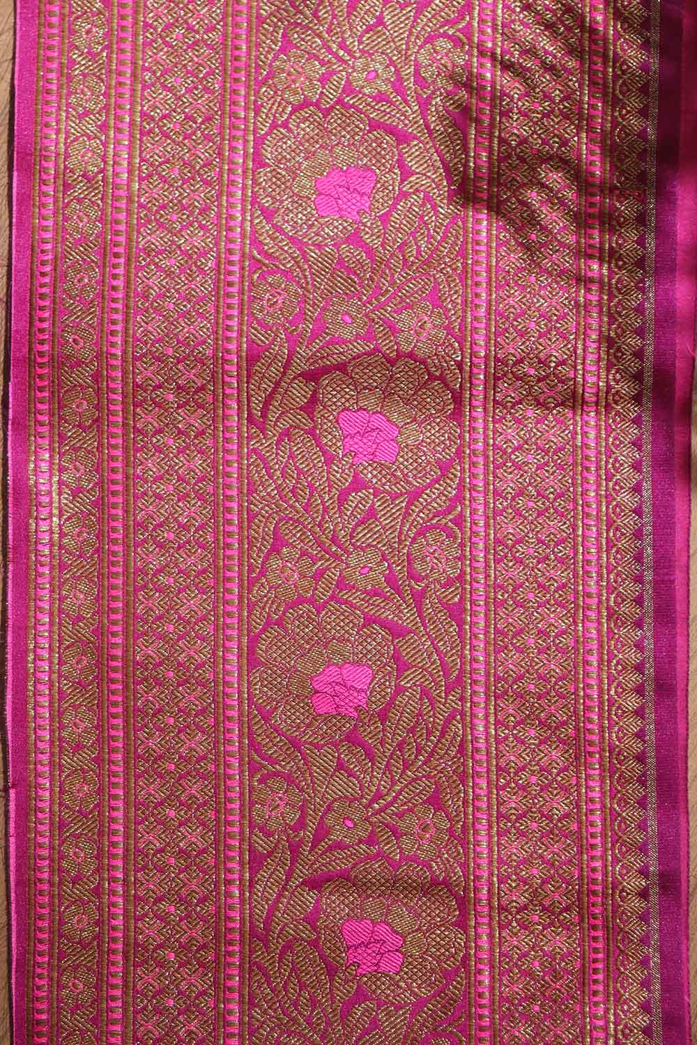 Stunning Purple Banarasi Silk Lace ( 0.75 mtr) - Luxurion World