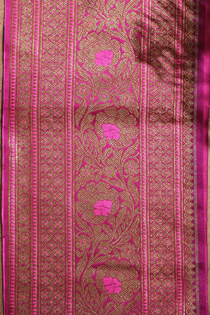 Stunning Purple Banarasi Silk Lace ( 0.75 mtr) - Luxurion World