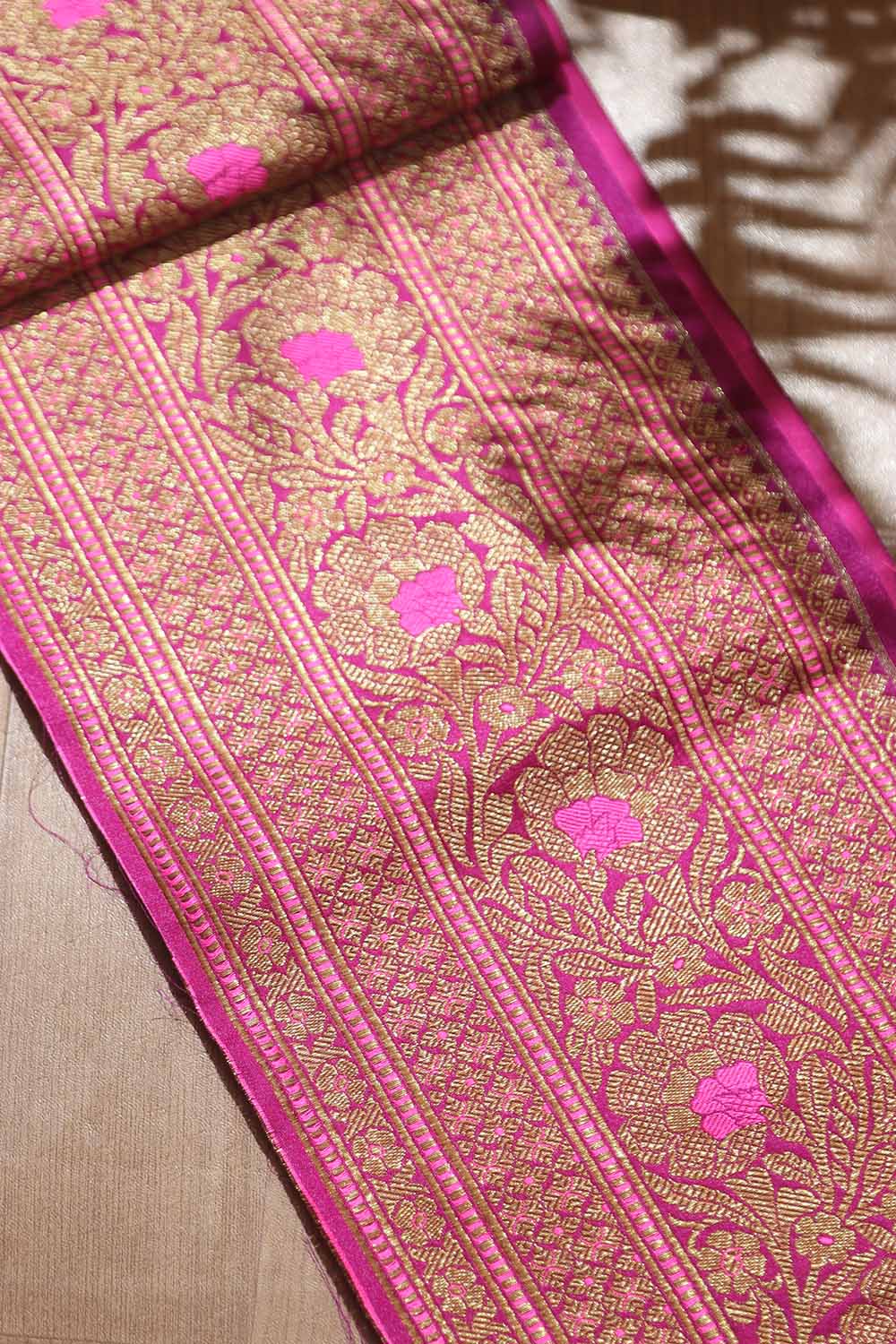Stunning Purple Banarasi Silk Lace ( 0.75 mtr) - Luxurion World