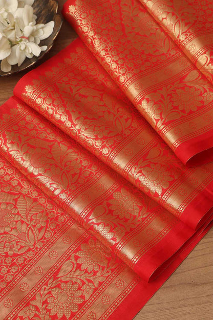 Red Banarasi Silk Lace : Elegant & Stylish - Luxurion World