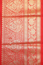 Red Banarasi Silk Lace : Elegant & Stylish - Luxurion World
