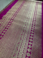 Pretty in Pink: Banarasi Silk Lace ( 1 Mtr ) - Luxurion World