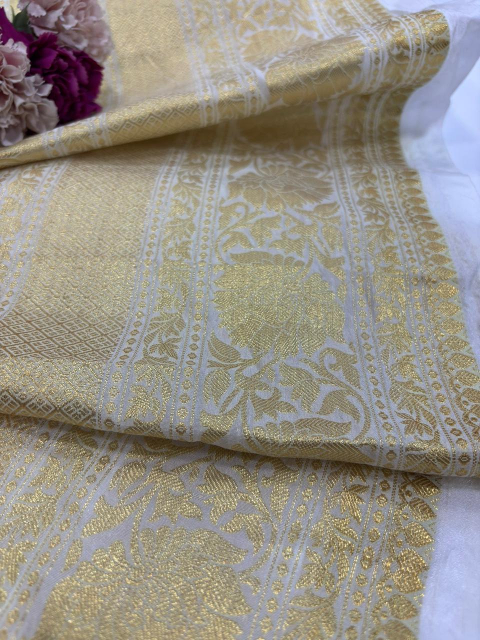 Dyeable Banarasi Silk Lace - Luxurion World