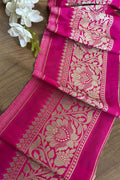 Stunning Pink Banarasi Silk Lace ( 2.5 Mtr ) - Luxurion World