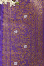 Beautiful Purple Banarasi Silk Lace ( 1 Mtr ) - Luxurion World