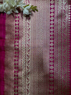 Elegant Pink Banarasi Silk Lace ( 3.5 Mtr) - Luxurion World