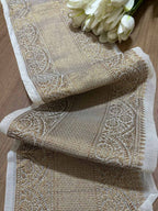 Elegant Dyeable Banarasi Antique Zari Cotton Lace ( 2.5 Mtr ) - Luxurion World