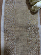 Elegant Dyeable Banarasi Antique Zari Cotton Lace ( 2.5 Mtr ) - Luxurion World