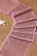Pink Banarasi Antique Zari Cotton Lace ( 1 Mtr ) - Luxurion World