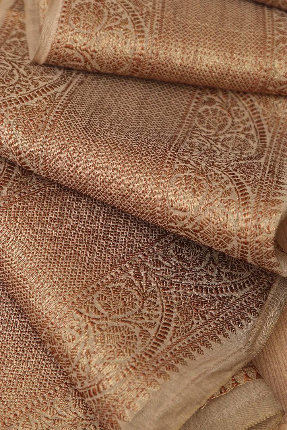 Elegant Pastel Banarasi Antique Zari Cotton Lace ( 1 Mtr ) - Luxurion World