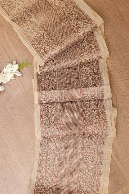 Elegant Pastel Banarasi Antique Zari Cotton Lace ( 1 Mtr ) - Luxurion World