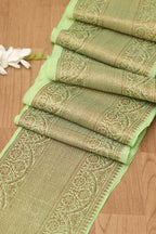 Green Banarasi Antique Zari Cotton Lace ( 1 Mtr ) - Luxurion World