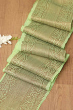 Green Banarasi Antique Zari Cotton Lace ( 1 Mtr ) - Luxurion World