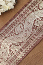Pink Banarasi Handloom Vintage Pure Silk Border ( 1 Mtr ) - Luxurion World