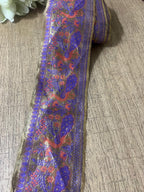 Golden Banarasi Handloom Vintage Pure Silk Border ( 1 Mtr ) - Luxurion World