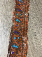 Orange Banarasi Handloom Vintage Pure Silk Border (2.5 Mtr ) - Luxurion World