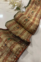Brown Pure Silk Vintage Banarasi Border Lace ( 1 Mtr ) - Luxurion World